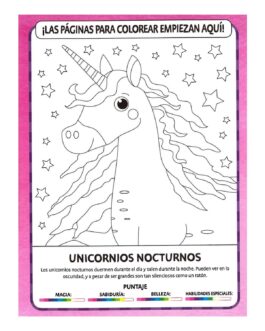 Libro Para Colorear Unicornios, Agua Mágica